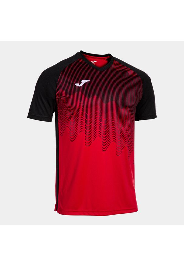 Koszulka z dekoltem w szpic Joma Tiger VI. Kolor: czerwony, wielokolorowy, czarny. Materiał: materiał. Sport: piłka nożna