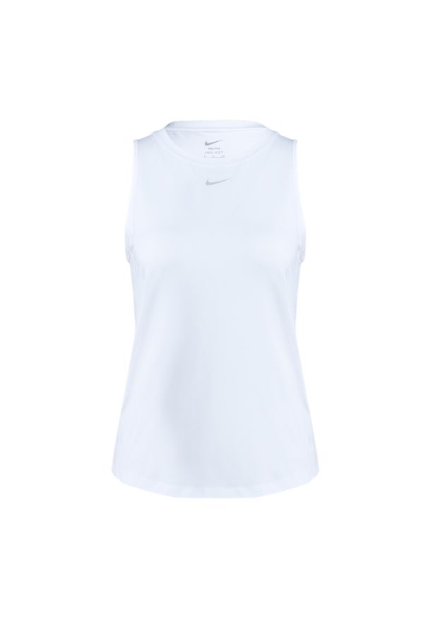 Tank top treningowy damski Nike One Classic Dri-Fit. Kolor: biały. Technologia: Dri-Fit (Nike). Sport: fitness