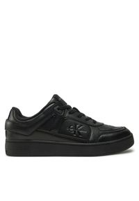 Calvin Klein Jeans Sneakersy Basket Cup Low Laceup Tumbled YM0YM01150 Czarny. Kolor: czarny. Materiał: skóra