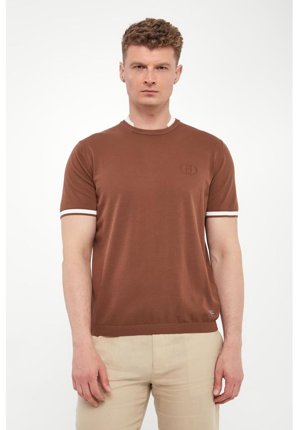 Liu Jo - Sweter męski z krótkim rękawem LIU JO. Długość rękawa: krótki rękaw. Długość: krótkie