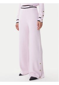 Liu Jo Sport Spodnie dzianinowe TF5252 MS59L Różowy Relaxed Fit. Kolor: różowy. Materiał: syntetyk. Styl: sportowy