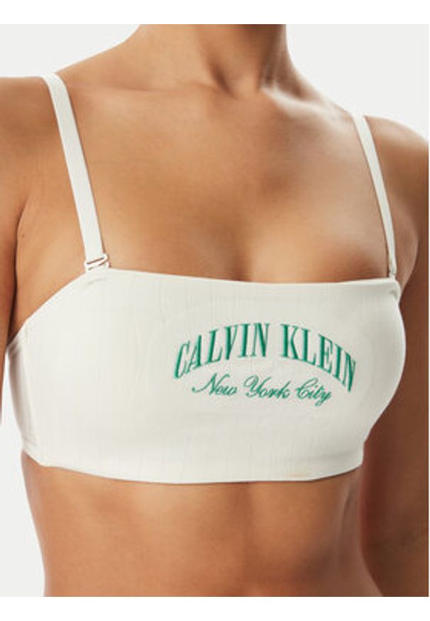 Calvin Klein Underwear Biustonosz top LV00QF8710 Kremowy. Kolor: kremowy. Materiał: bawełna