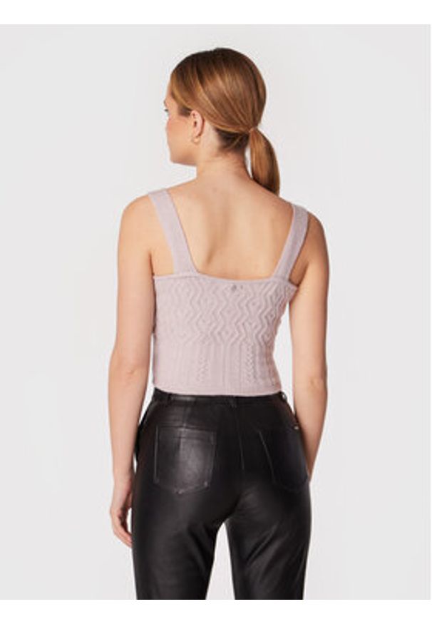 Guess Top Blaire W2BR59 Z2QA0 Różowy Slim Fit. Kolor: różowy. Materiał: syntetyk