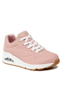 skechers - Skechers Sneakersy Uno Stand On Air 73690/BLSH Różowy. Kolor: różowy. Materiał: skóra