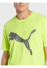 Puma Koszulka techniczna Run Logo 522423 Zielony Regular Fit. Kolor: zielony. Materiał: bawełna. Sport: bieganie