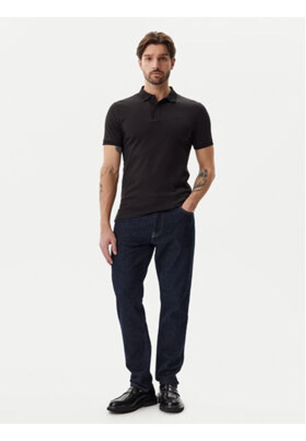 Calvin Klein Polo K10K114135 Czarny Regular Fit. Typ kołnierza: polo. Kolor: czarny. Materiał: bawełna