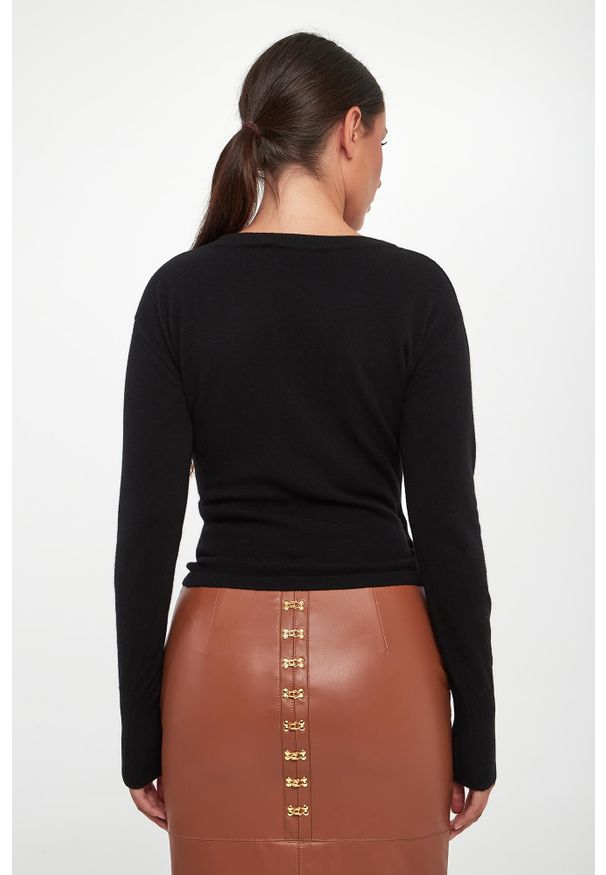 Elisabetta Franchi - Sweter damski z wełny i kaszmiru ELISABETTA FRANCHI. Materiał: wełna, kaszmir