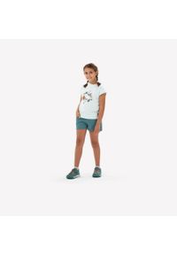 quechua - Koszulka turystyczna dla dzieci Quechua MH100. Kolor: niebieski, wielokolorowy, zielony. Materiał: poliester, bawełna, materiał. Sezon: lato. Sport: turystyka piesza #2