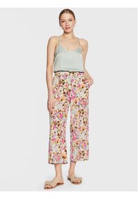 Weekend Max Mara Spodnie materiałowe Karman 23513109 Beżowy Regular Fit. Kolor: beżowy. Materiał: materiał, jedwab #4