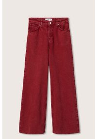 mango - Mango jeansy Camila damskie high waist. Stan: podwyższony. Kolor: czerwony #8