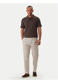 JOOP! Polo Jorge 30101934 Brązowy Slim Fit. Typ kołnierza: polo. Kolor: brązowy. Materiał: bawełna #5