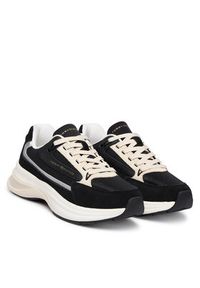 TOMMY HILFIGER - Tommy Hilfiger Sneakersy Th Sporty Chic Runner FW0FW09187 Czarny. Kolor: czarny. Materiał: zamsz, skóra #5