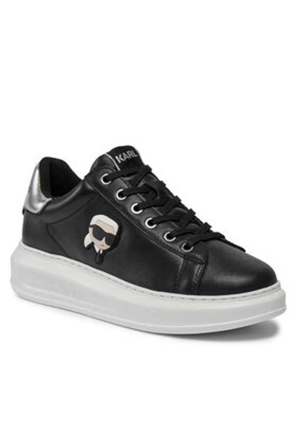 Karl Lagerfeld - KARL LAGERFELD Sneakersy KL62530N Czarny. Kolor: czarny. Materiał: skóra