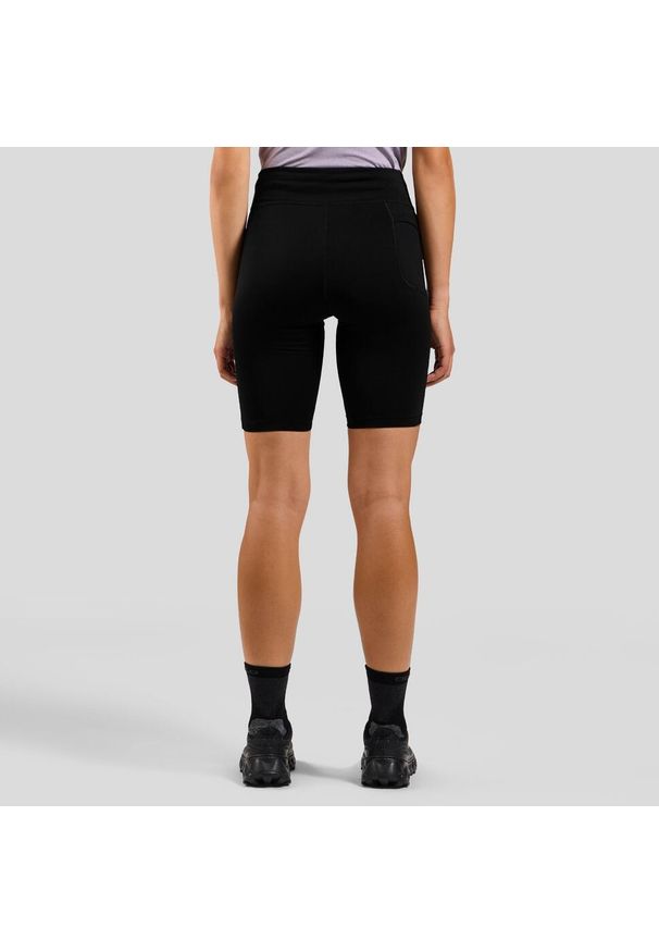 Legginsy krótkie do biegania damskie Odlo ESSENTIAL. Kolor: czarny. Długość: krótkie