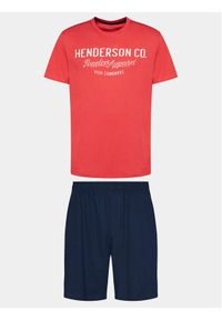 Henderson Piżama 41286 Czerwony Regular Fit. Kolor: czerwony. Materiał: bawełna