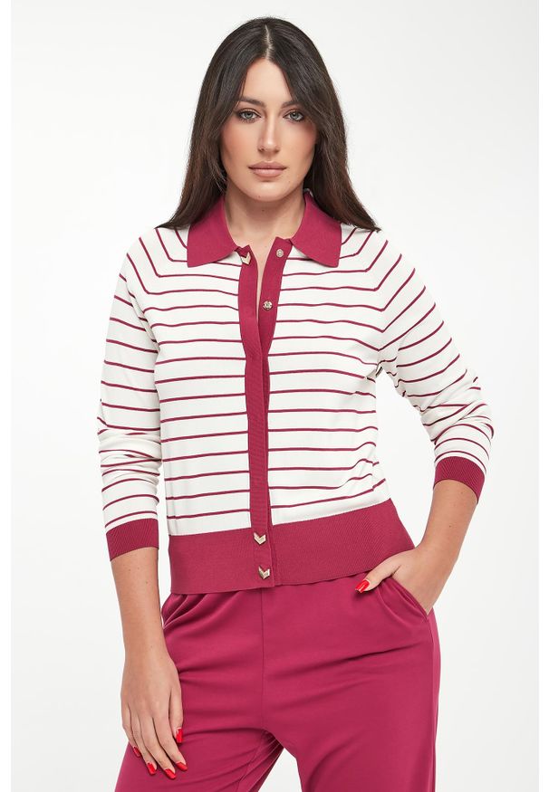 Liu Jo - Sweter damski w paski LIU JO. Wzór: paski