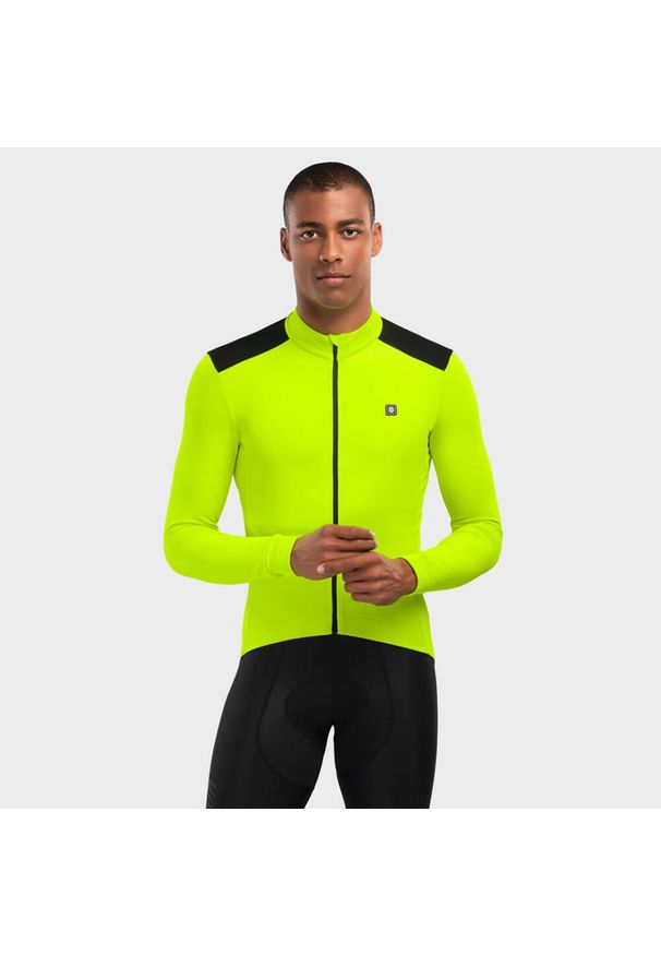 Termoaktywna koszulka Kolarstwo SIROKO M4 Atlantis Neonowy żółty Mężczyzna. Kolor: czarny, wielokolorowy, żółty. Materiał: materiał. Długość rękawa: długi rękaw. Długość: długie. Sport: kolarstwo