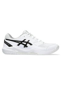 Buty tenisowe męskie Asics Gel Dedicate 8 AC 1041A408-101. Zapięcie: sznurówki. Kolor: biały, wielokolorowy, czarny. Materiał: materiał, syntetyk, tkanina. Szerokość cholewki: normalna. Sport: tenis