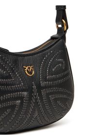Pinko - PINKO Torebka Half Moon Baby PE 25 PLTT 103538 A2C3 Czarny. Kolor: czarny. Materiał: skórzane