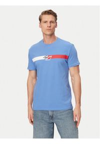 Tommy Jeans T-Shirt DM0DM22539 Niebieski Regular Fit. Kolor: niebieski. Materiał: bawełna #1