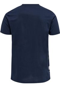 Koszulka Męska T-Shirt Hummel Hmlmove Grid Cooton. Kolor: niebieski. Materiał: bawełna