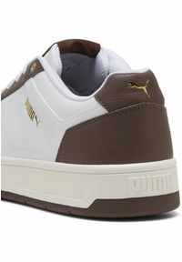 Puma - Sneakersy Court Classic PUMA White Gold Chestnut Brown. Kolor: biały, brązowy, żółty, wielokolorowy