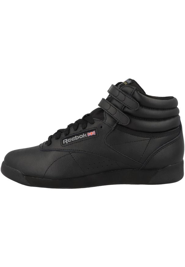 Buty do chodzenia damskie Reebok Freestyle. Zapięcie: rzepy. Kolor: czarny. Materiał: materiał, skóra. Szerokość cholewki: normalna. Sport: turystyka piesza