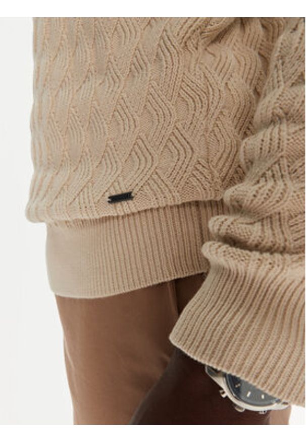 INDICODE Sweter Inaldom 35-822 Écru Regular Fit. Materiał: bawełna