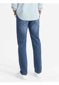 Ombre Clothing - Spodnie męskie jeansowe STRAIGHT LEG - niebieskie V3 OM-PADP-0133 - XXL. Kolor: niebieski. Materiał: jeans. Styl: klasyczny #4