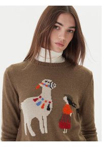 Weekend Max Mara Sweter Nitra 2525366292 Brązowy Regular Fit. Kolor: brązowy. Materiał: syntetyk #3