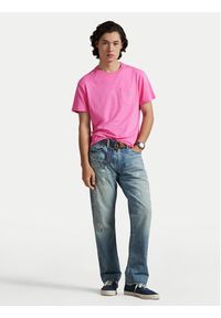 Polo Ralph Lauren T-Shirt 710671438511 Różowy Custom Slim Fit. Typ kołnierza: polo. Kolor: różowy. Materiał: bawełna #3