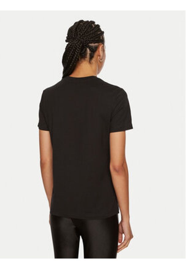 Just Cavalli T-Shirt 77PAHE24 Czarny Slim Fit. Kolor: czarny. Materiał: bawełna