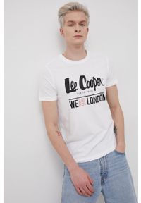 Lee Cooper T-shirt bawełniany kolor biały z nadrukiem. Okazja: na co dzień. Kolor: biały. Materiał: bawełna. Wzór: nadruk. Styl: casual #1