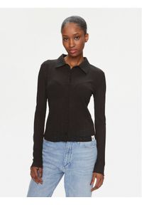 Calvin Klein Jeans Bluzka J20J223095 Czarny Slim Fit. Kolor: czarny. Materiał: syntetyk #1