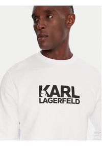 Karl Lagerfeld - KARL LAGERFELD Bluza 705091 554917 Biały Regular Fit. Typ kołnierza: dekolt w karo. Kolor: biały. Materiał: bawełna #5