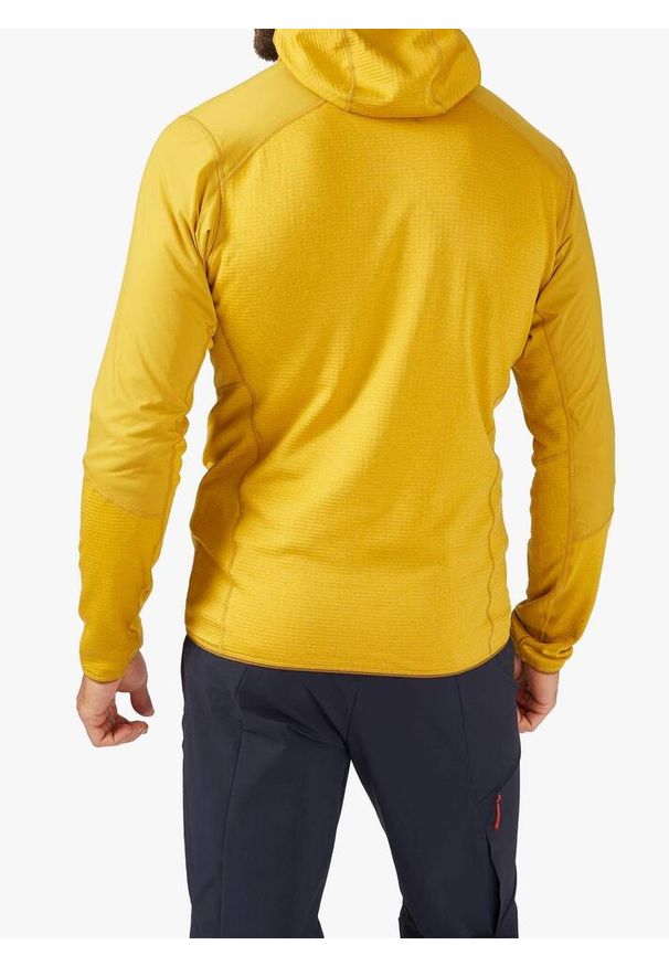 Bluza z kapturem męska Rab Ascendor Summit Hoody FZ. Typ kołnierza: kaptur. Kolor: żółty