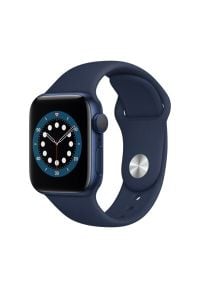 APPLE Watch 6 40mm (Niebieski z opaską sportową w kolorze niebieskim). Rodzaj zegarka: smartwatch. Kolor: niebieski. Materiał: poliester, nylon, guma, materiał. Styl: sportowy #1