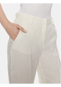 Weekend Max Mara Spodnie materiałowe Malizia 2415131022 Biały Relaxed Fit. Kolor: biały. Materiał: len #4