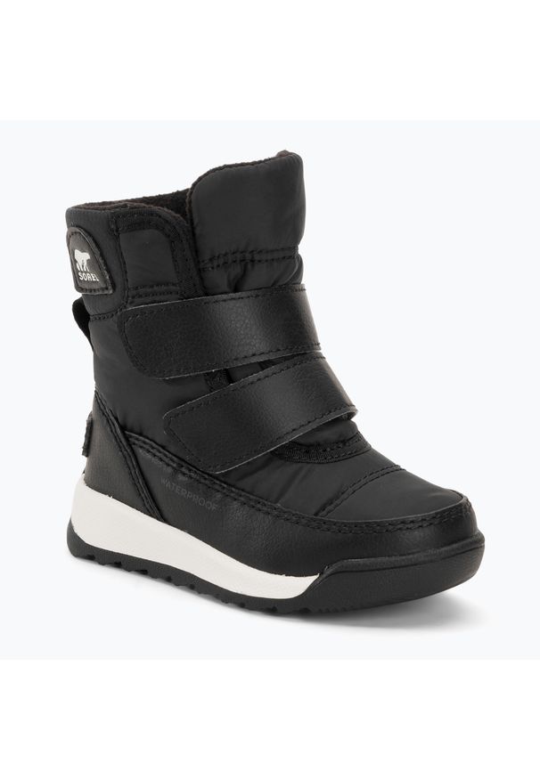 sorel - Śniegowce dziecięce Sorel Whitney II Strap. Kolor: czarny. Sezon: zima
