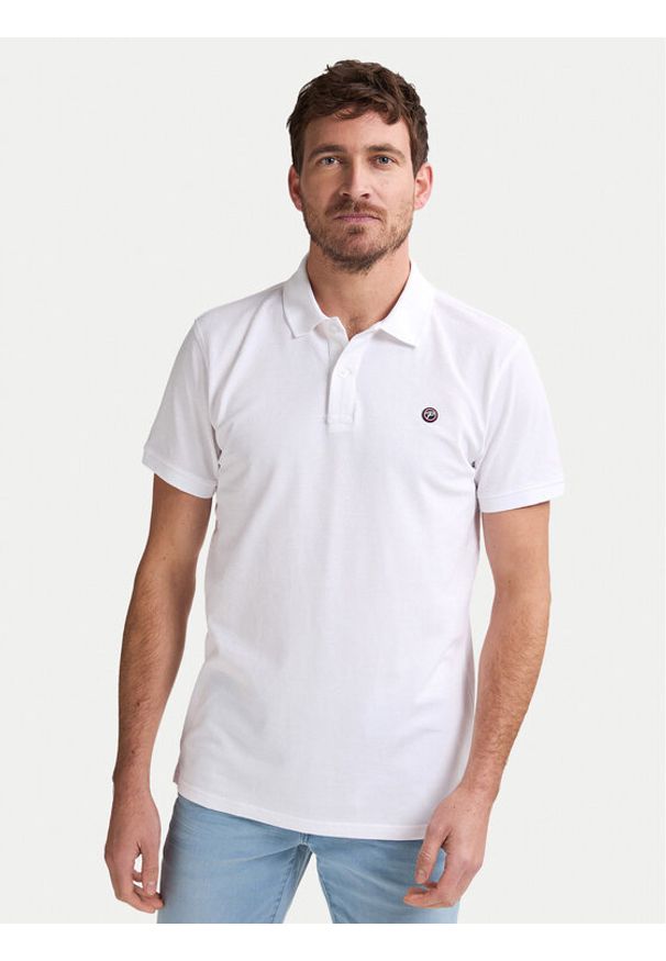 Petrol Industries Polo M-ROS-POL002 Biały Regular Fit. Typ kołnierza: polo. Kolor: biały. Materiał: bawełna