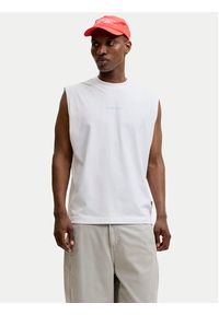 Jack & Jones Tank top Eterna 12295670 Biały Loose Fit. Kolor: biały. Materiał: bawełna #8