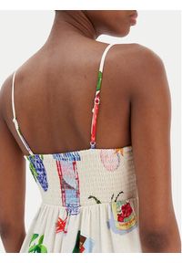 Seafolly Sukienka letnia La Boca 55597-DR Écru Regular Fit. Kolor: kremowy. Materiał: len, bawełna. Sezon: lato #5