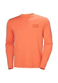 Dżersej z długim rękawem Helly Hansen Skog Graphic. Kolor: pomarańczowy. Materiał: jersey. Długość rękawa: długi rękaw. Długość: długie