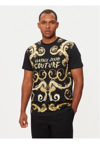 Versace Jeans Couture T-Shirt 77GAH6SC Czarny Regular Fit. Kolor: czarny. Materiał: bawełna