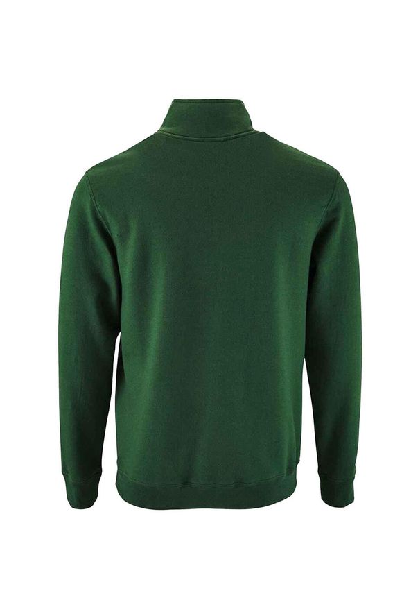 SOL'S - Sweter Męski Stan Zip Z Kołnierzem Stojącym. Kolor: zielony