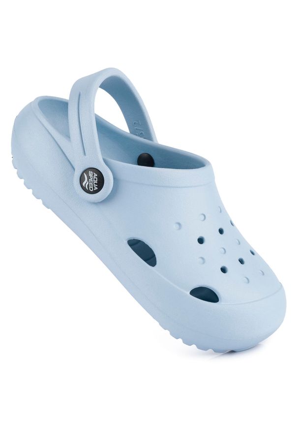 Aqua Speed - Klapki dziecięce kroksy chodaki piankowe na basen AQUA SPEED. Kolor: niebieski. Styl: sportowy