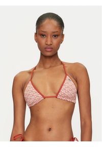 Lacoste Góra od bikini MF9588 Pomarańczowy. Kolor: pomarańczowy. Materiał: syntetyk