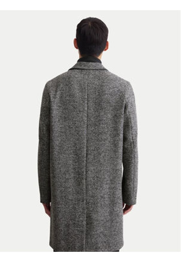 Marc O'Polo Płaszcz wełniany 429 0258 71022 Szary Regular Fit. Typ kołnierza: polo. Kolor: szary. Materiał: wełna, syntetyk