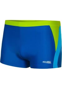 Bokserki pływackie męskie Aqua Speed Dario. Kolor: wielokolorowy, zielony, niebieski