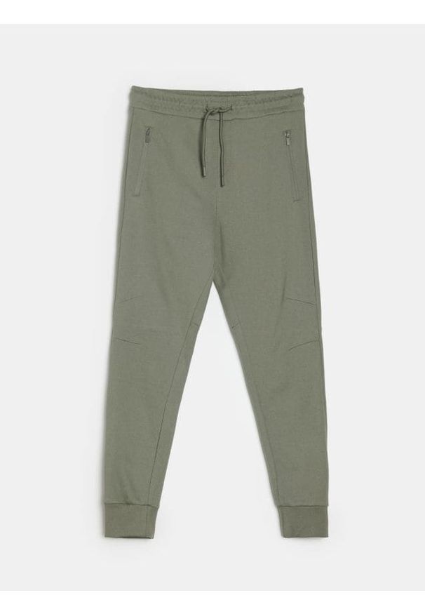 Sinsay - Spodnie dresowe jogger - zielony. Kolor: zielony. Materiał: dresówka